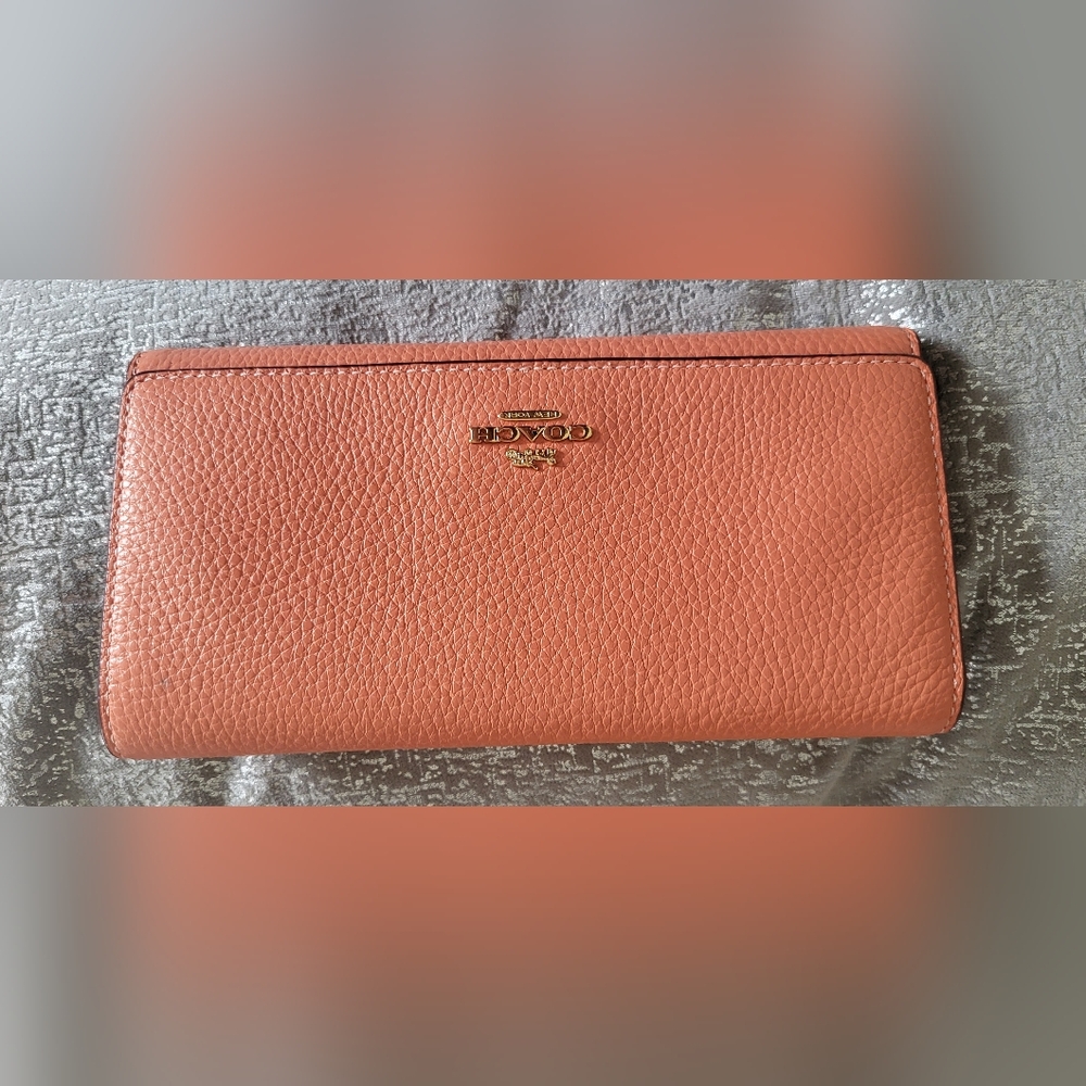 Coach Coral Leather Wristlet
